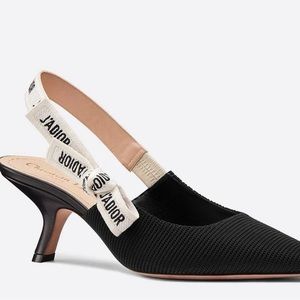 “Dior” heels sling back w logo - never worn